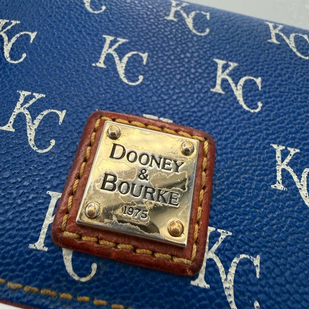 Dooney & Bourke Kansas City Royals Wallet Womens MLB Monogram Luxury Baseball